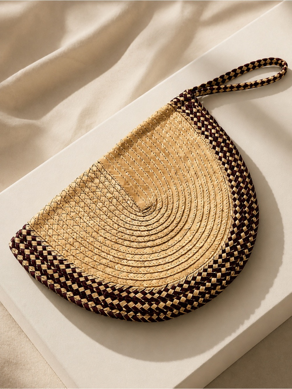 Colombian Handmade Woven Clutch & Hand Fan | Artisan Palm Fiber Wristlet
